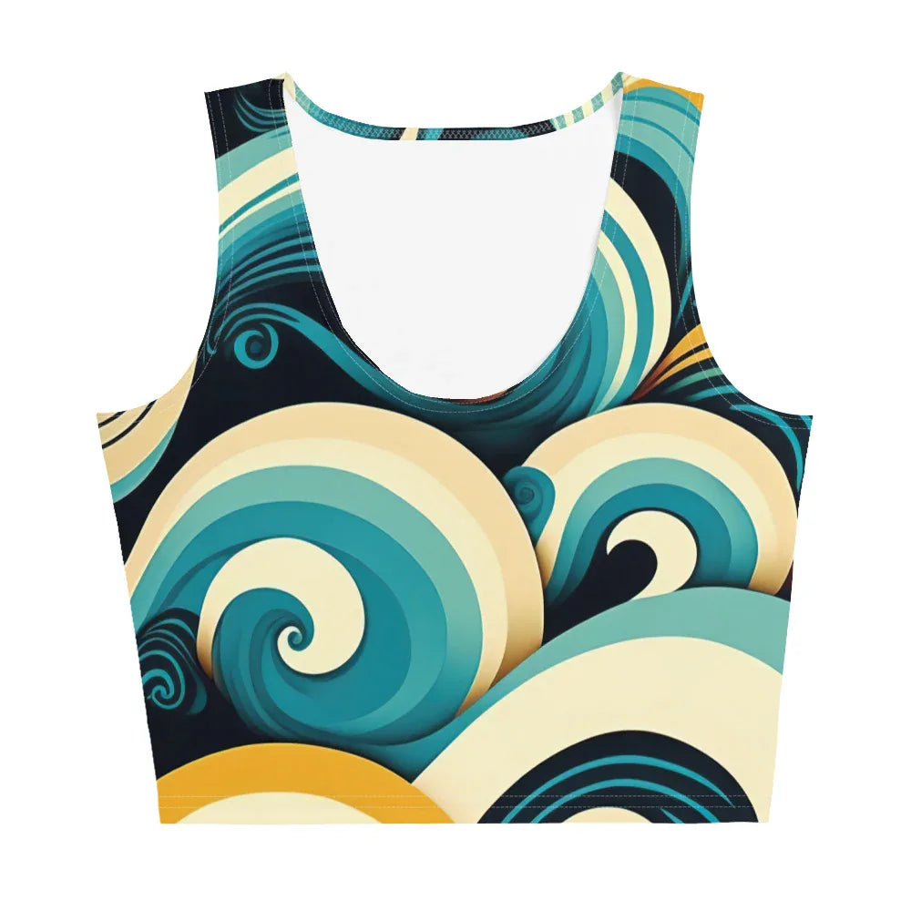 Crop Top Crop Tops AwRans Clothing all-over-print-crop-top-white-front-67bd261f998aa