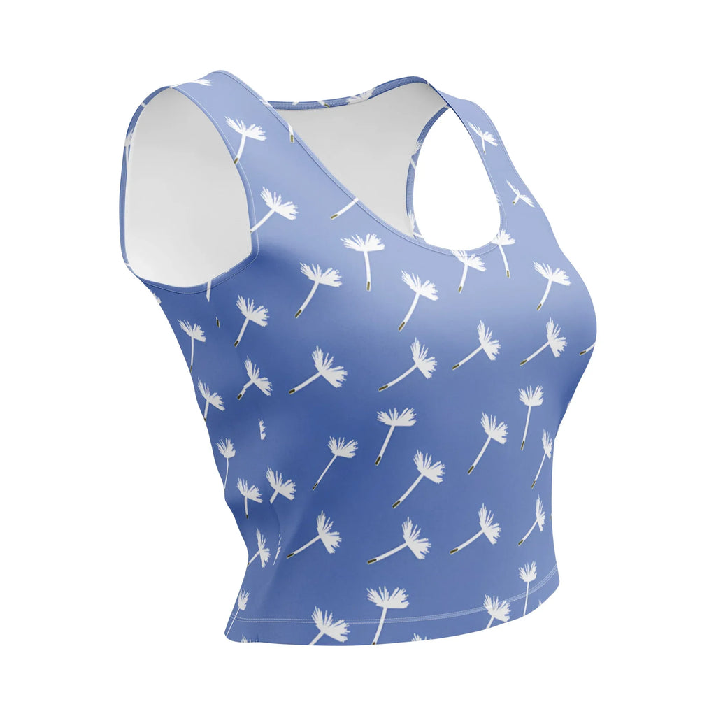Crop Top Crop Tops AwRans Clothing all-over-print-crop-top-white-front-67bd266954586