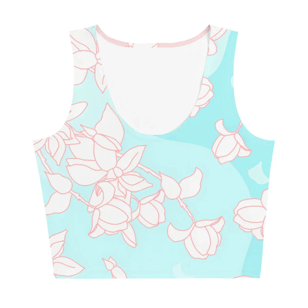 Crop Top Crop Tops AwRans Clothing all-over-print-crop-top-white-front-67bd26b3b7b6d