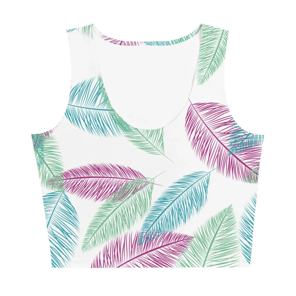 Crop Top Crop Tops AwRans Clothing all-over-print-crop-top-white-front-67bd27c774c4d