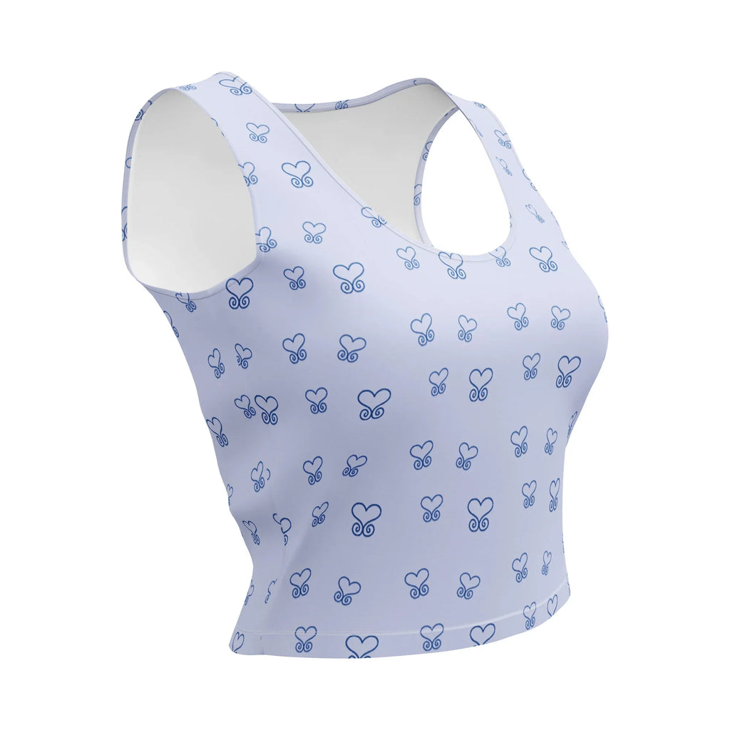 Crop Top Crop Tops AwRans Clothing all-over-print-crop-top-white-front-67bd2978e11b7