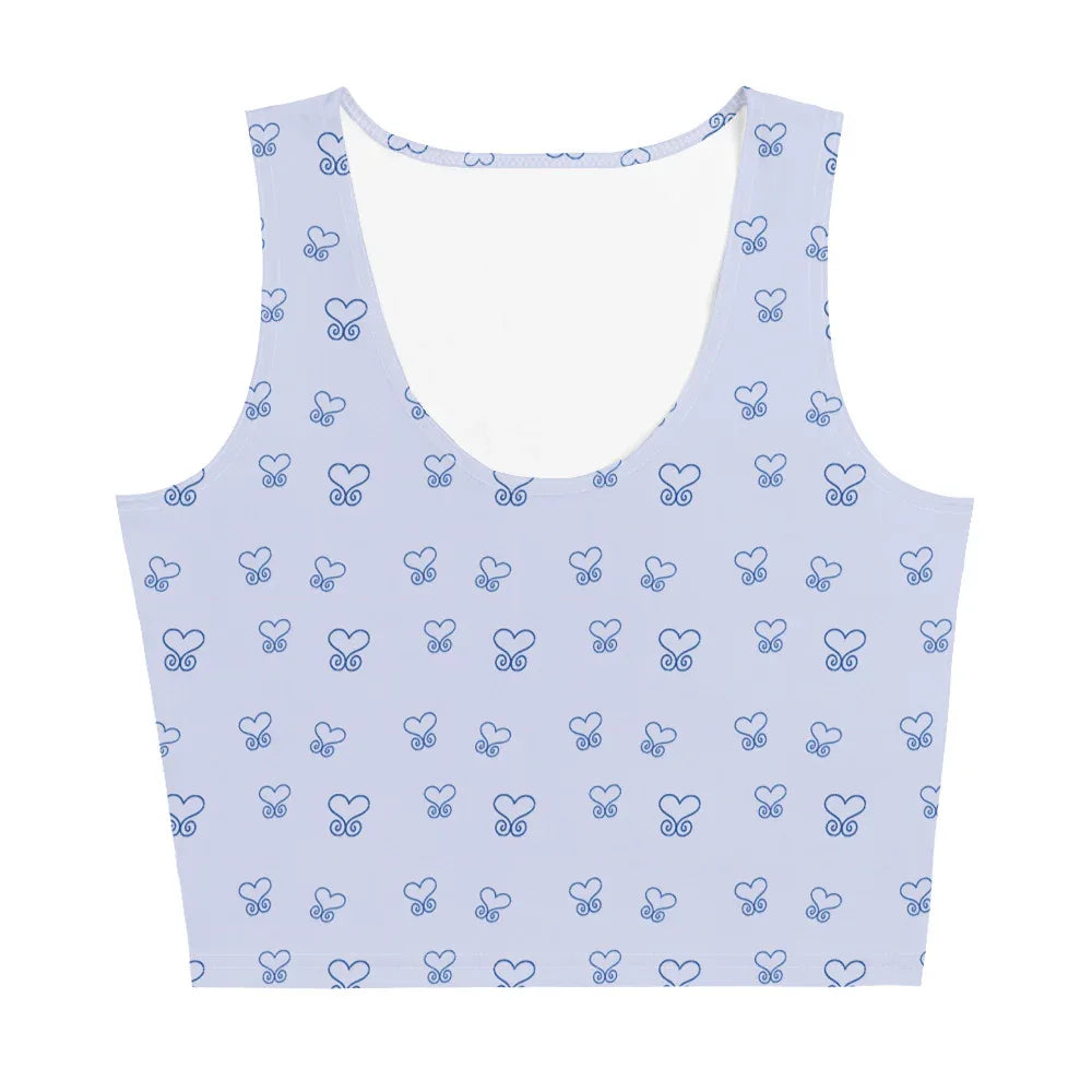 Crop Top Crop Tops AwRans Clothing all-over-print-crop-top-white-front-67bd2978e1337