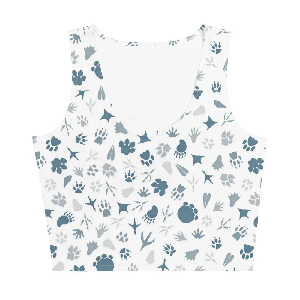 Crop Top Crop Tops AwRans Clothing all-over-print-crop-top-white-front-67bd29cfa515c