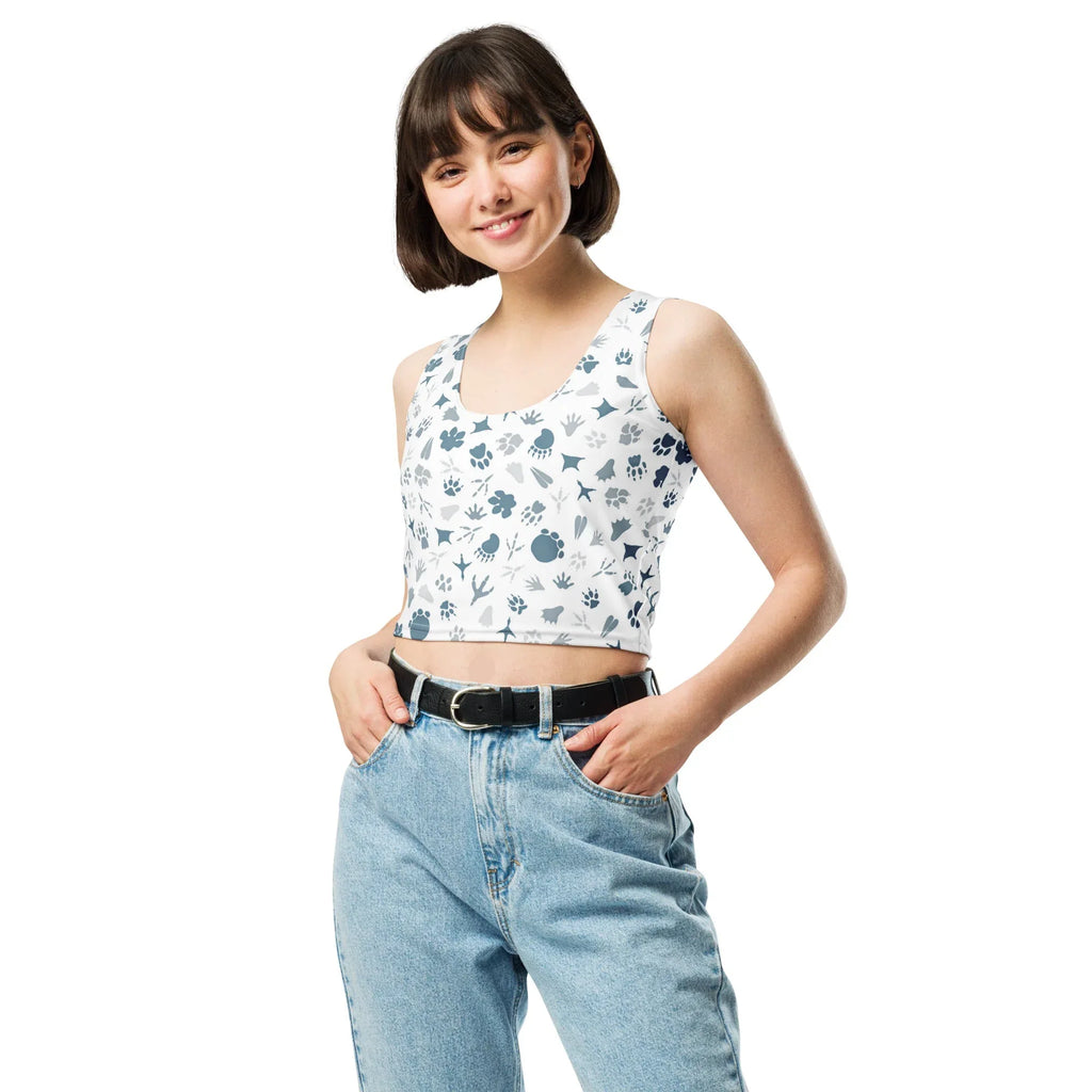 Crop Top Crop Tops AwRans Clothing all-over-print-crop-top-white-front-67bd29cfa5234