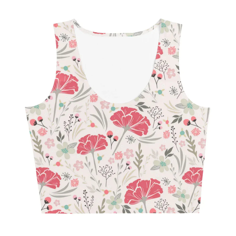 Crop Top Crop Tops AwRans Clothing all-over-print-crop-top-white-front-67bd2acae26be