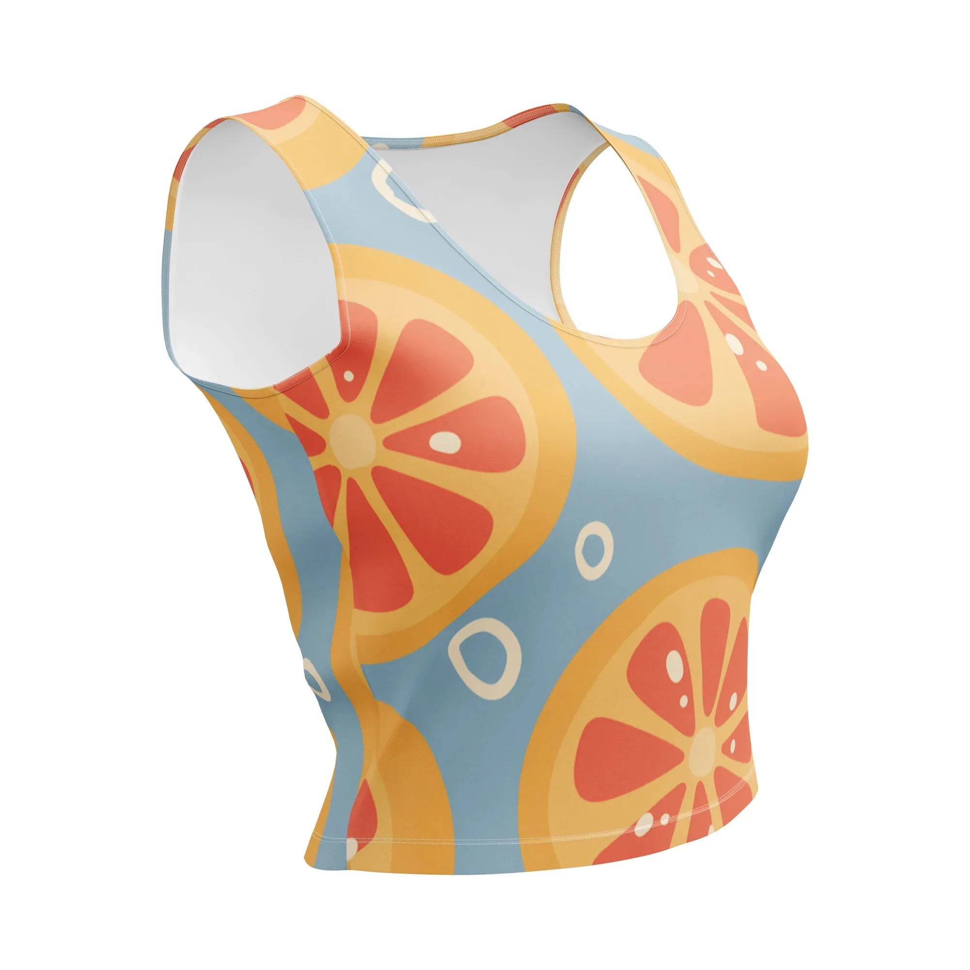 Crop Top Crop Tops AwRans Clothing all-over-print-crop-top-white-front-67bd2ad6f21d7