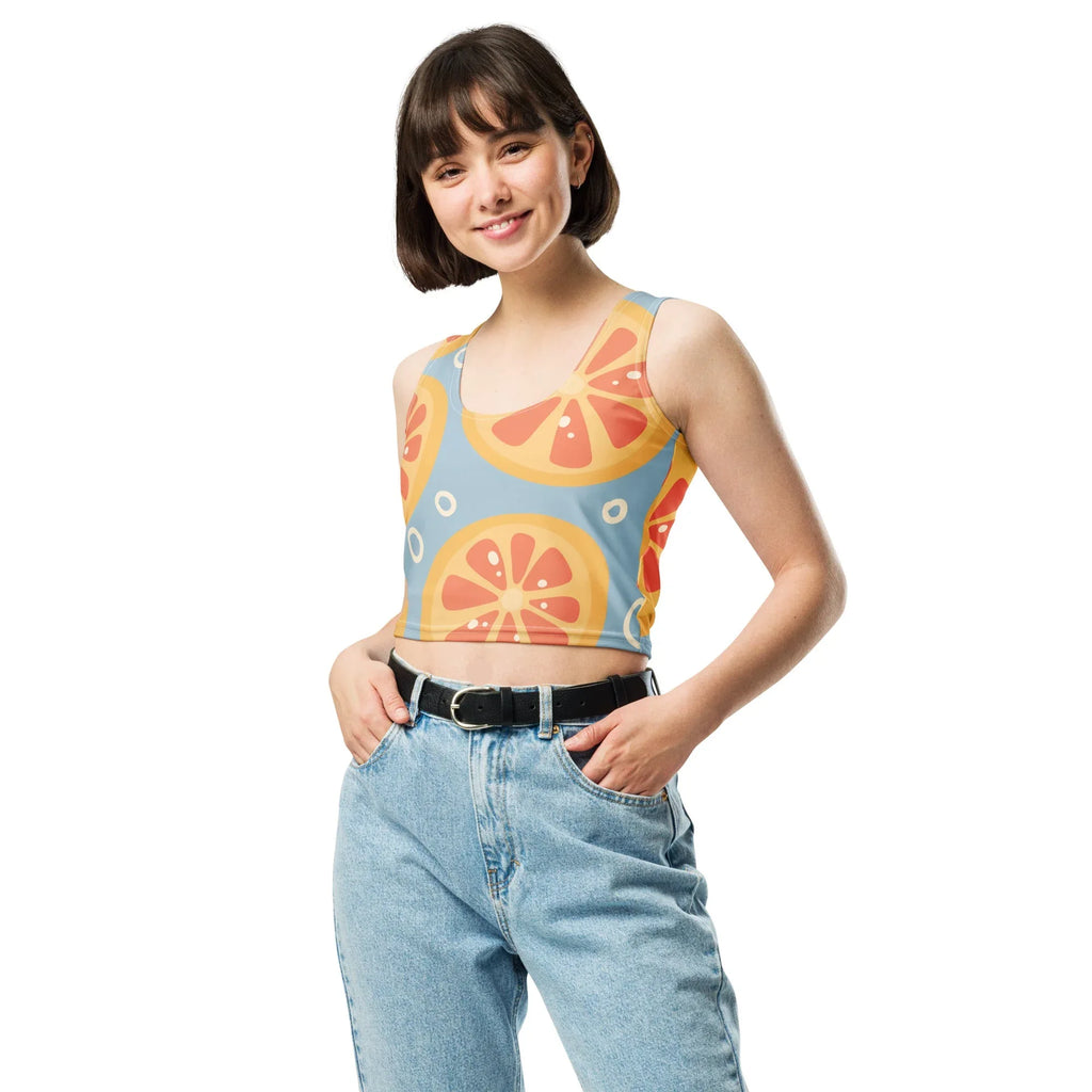Crop Top Crop Tops AwRans Clothing all-over-print-crop-top-white-front-67bd2ad6f2558