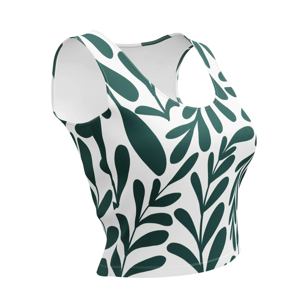 Crop Top Crop Tops AwRans Clothing all-over-print-crop-top-white-front-67bd2ba6e793b
