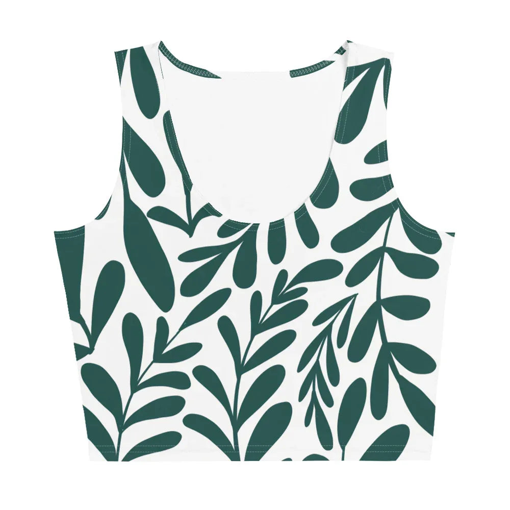 Crop Top Crop Tops AwRans Clothing all-over-print-crop-top-white-front-67bd2ba6e7bdc