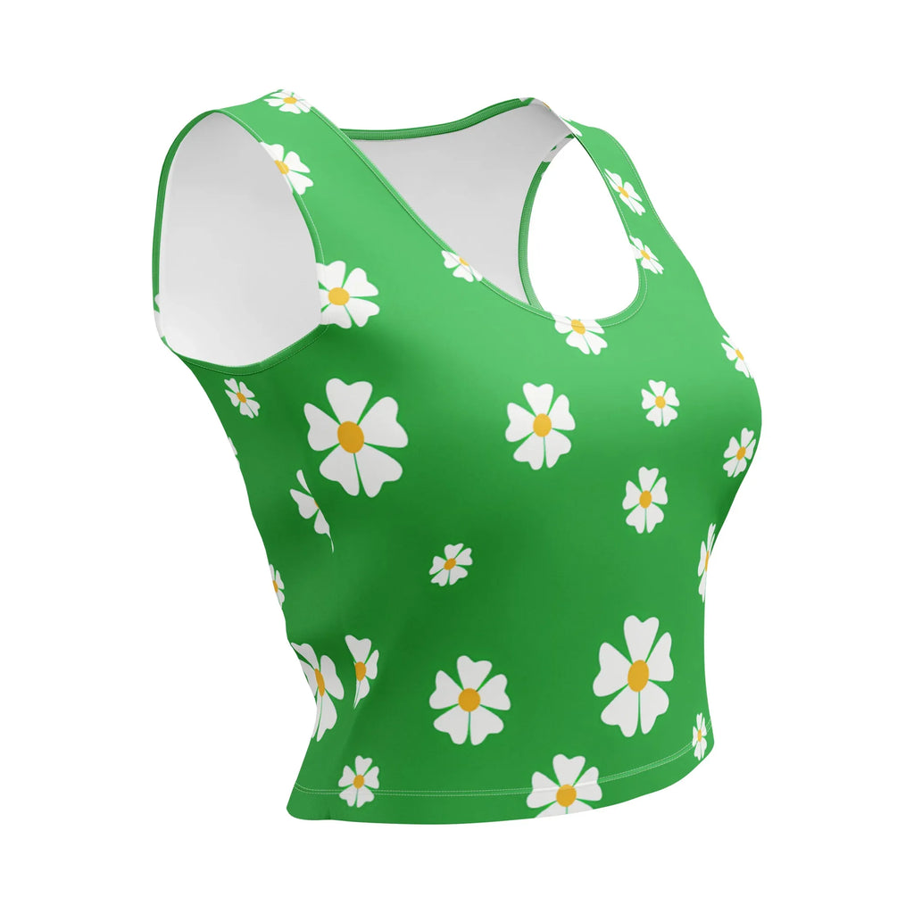Crop Top Crop Tops AwRans Clothing all-over-print-crop-top-white-front-67bd2cc886717