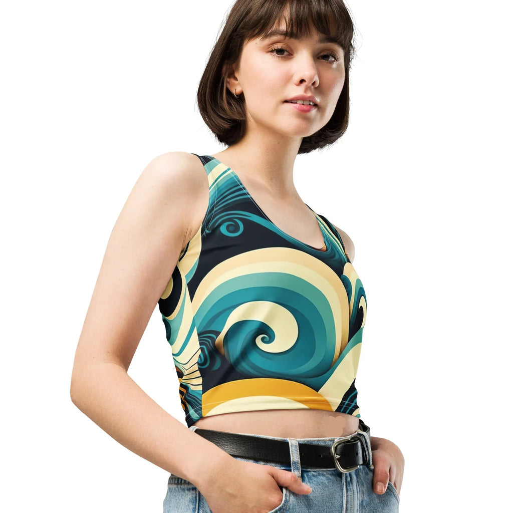 Crop Top Crop Tops AwRans Clothing all-over-print-crop-top-white-right-front-67bd261f99aa1