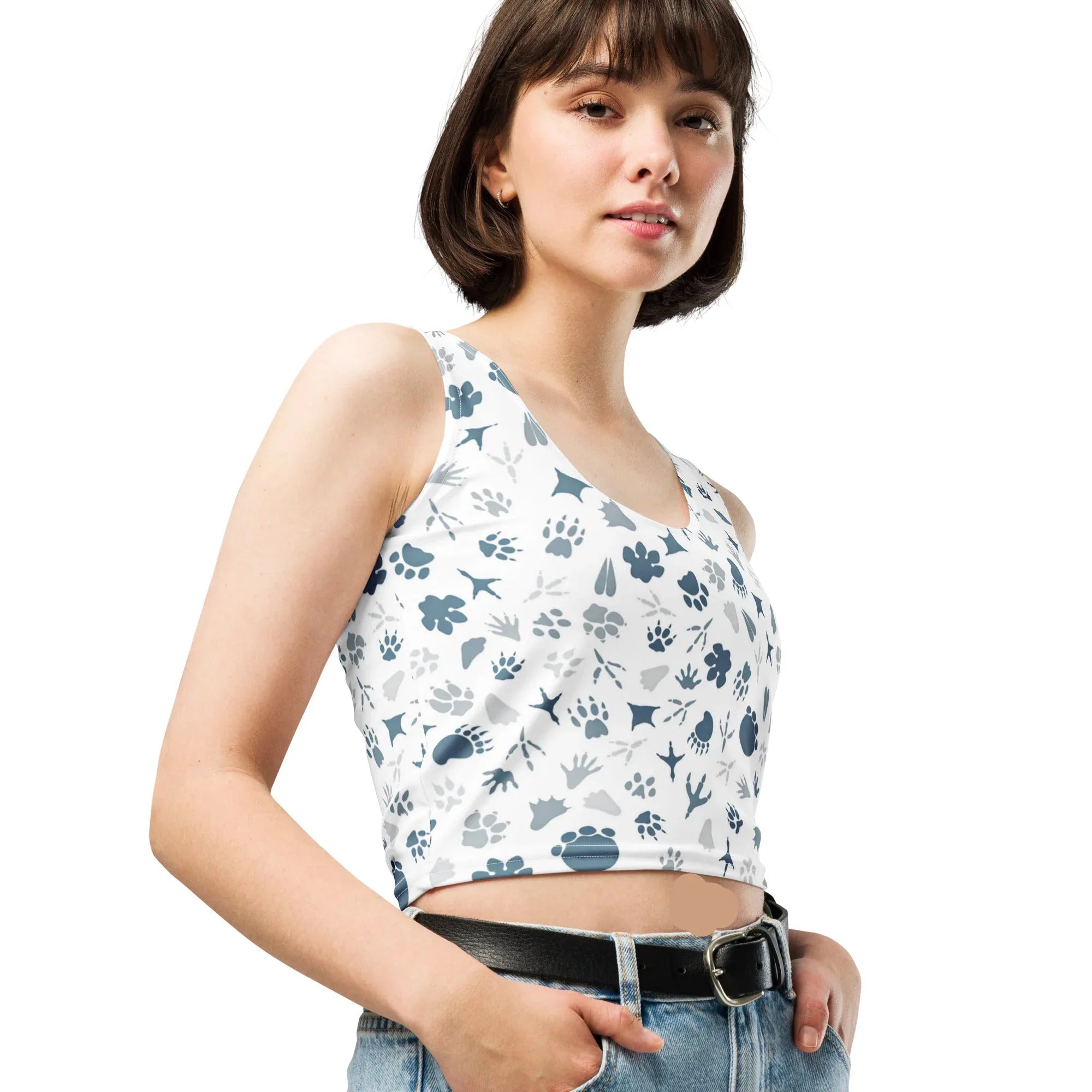 Crop Top Crop Tops AwRans Clothing all-over-print-crop-top-white-right-front-67bd29cfa52c7