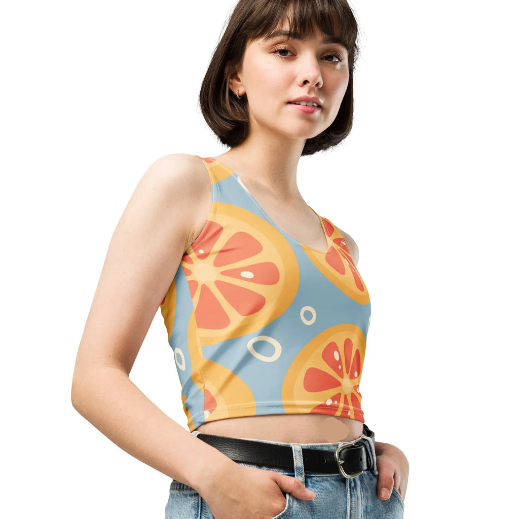 Crop Top Crop Tops AwRans Clothing all-over-print-crop-top-white-right-front-67bd2ad6f25da