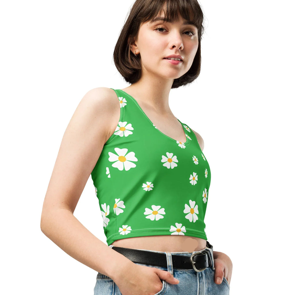 Crop Top Crop Tops AwRans Clothing all-over-print-crop-top-white-right-front-67bd2cc886b21