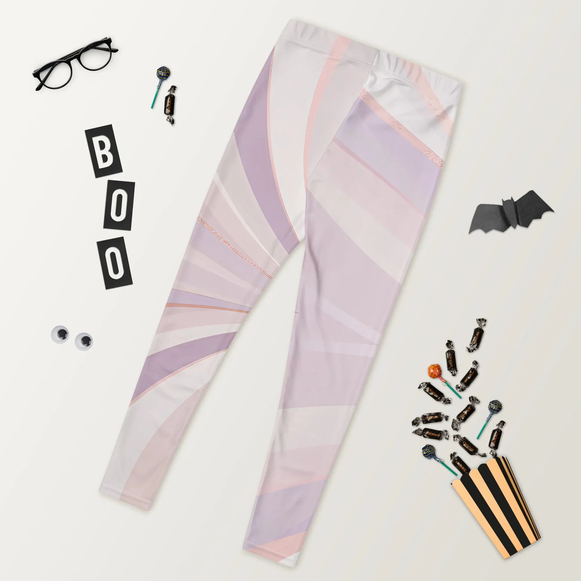 Leggings Leggings AwRans Clothing all-over-print-leggings-white-back-687e23243659a