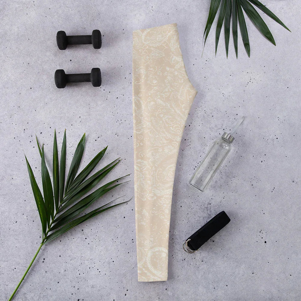 Leggings XL Leggings AwRans Clothing all-over-print-leggings-white-flat-lifestyle-687f6d80023ef
