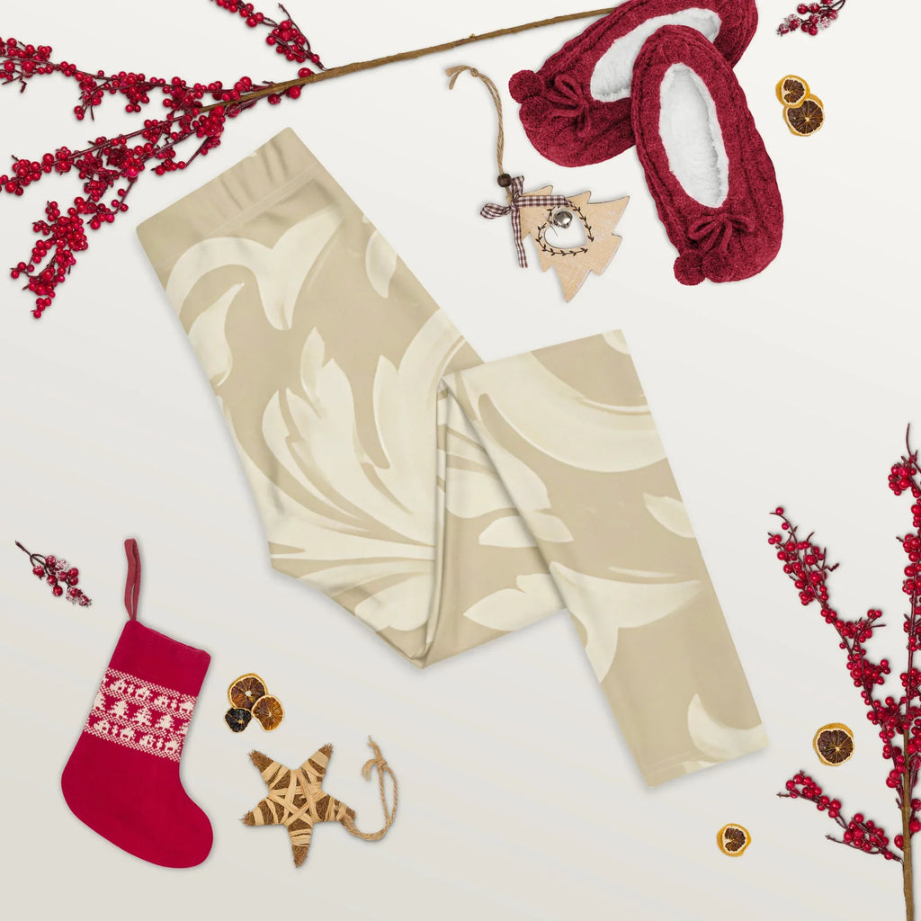 Leggings Leggings AwRans Clothing all-over-print-leggings-white-front-2-687f6c7937226