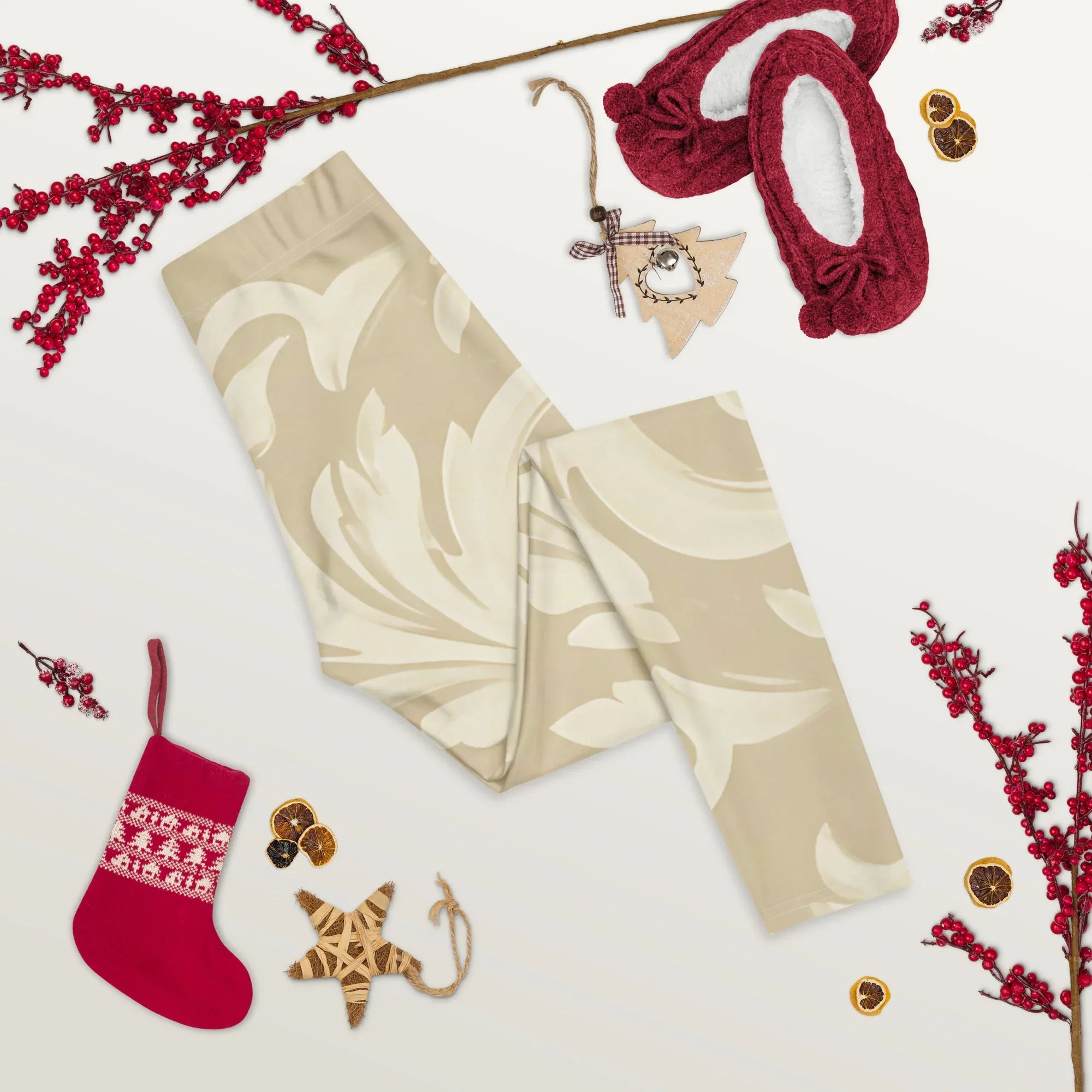 Leggings Leggings AwRans Clothing all-over-print-leggings-white-front-2-687f6c7937226