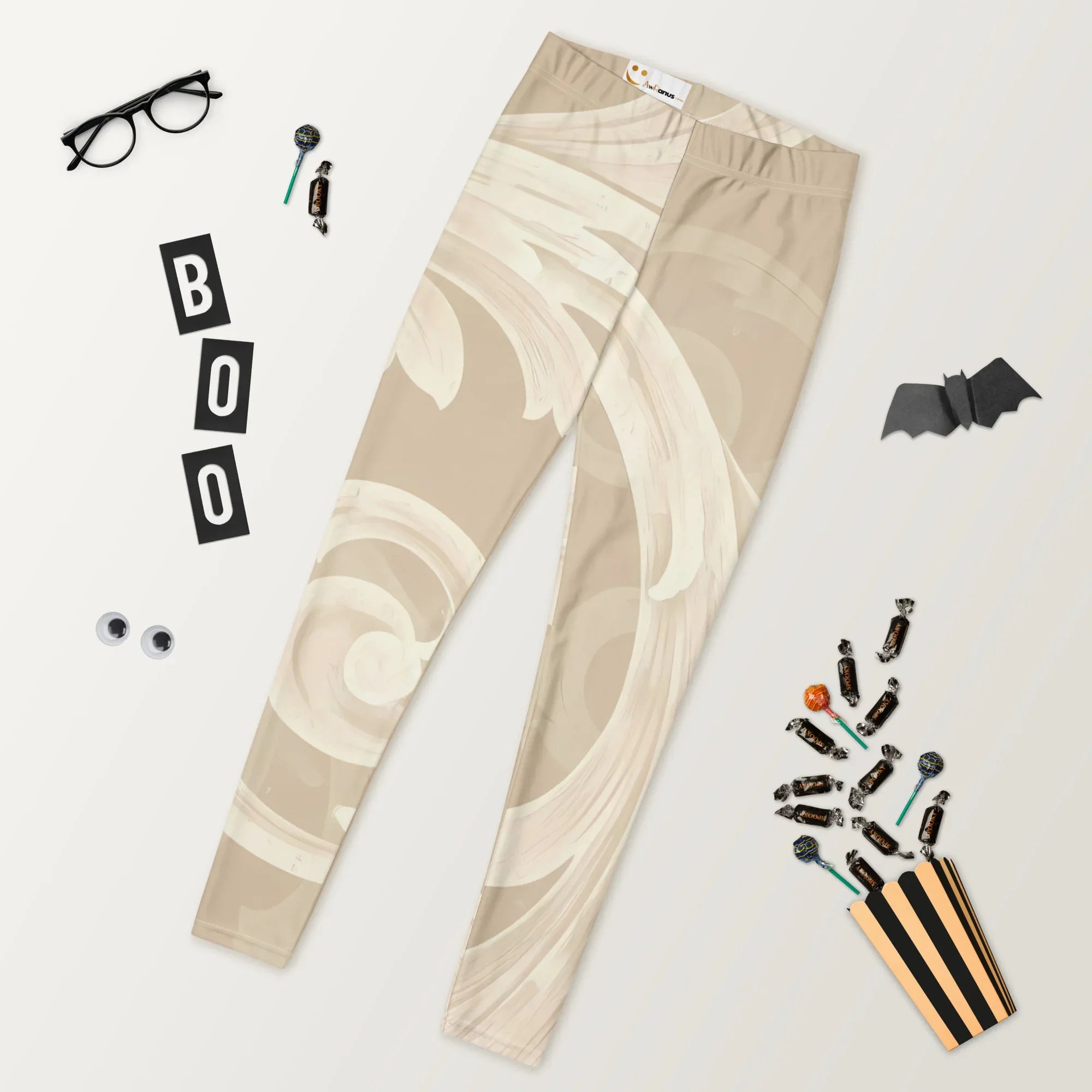 Leggings Leggings AwRans Clothing all-over-print-leggings-white-front-687e22edd19ac