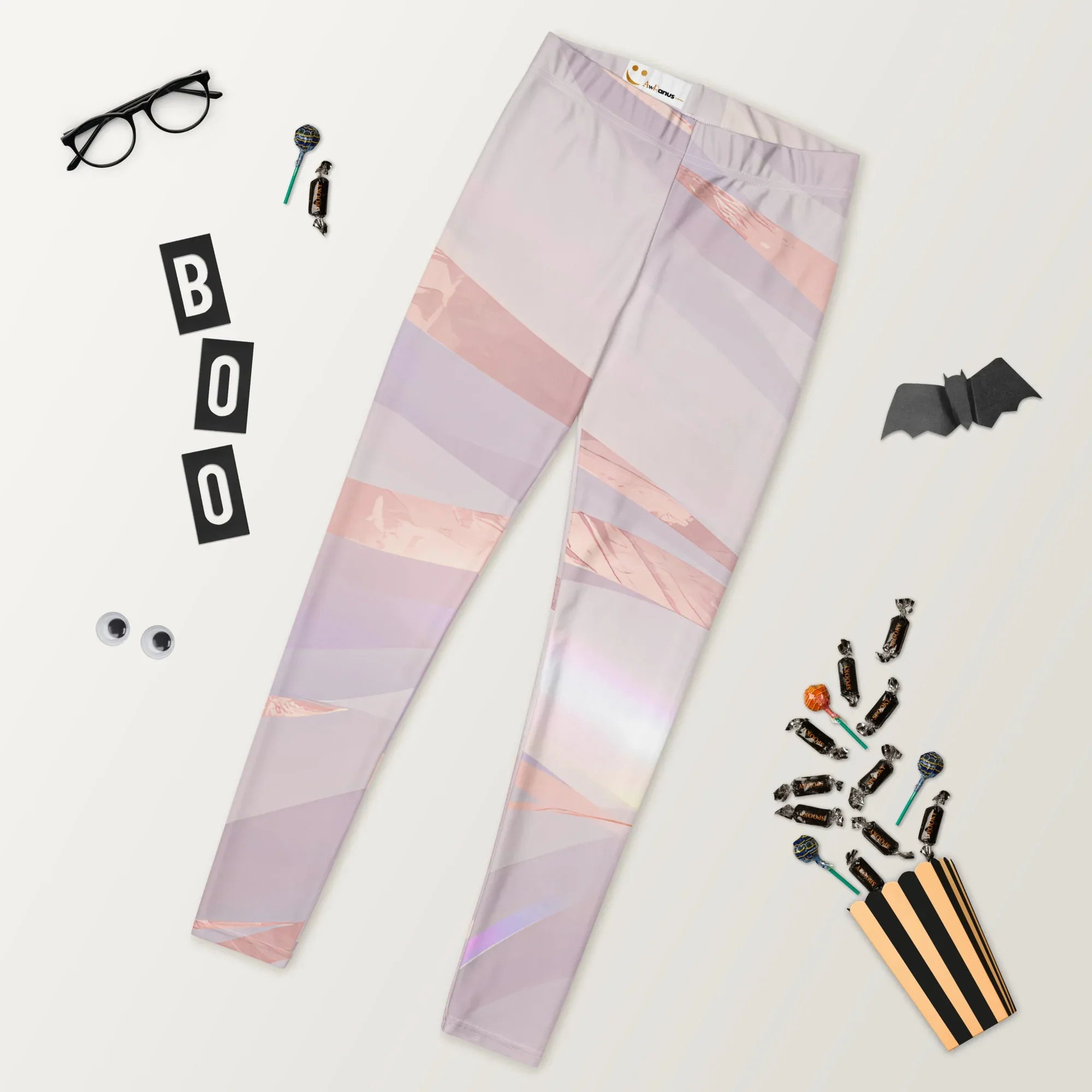 Leggings Leggings AwRans Clothing all-over-print-leggings-white-front-687e23d1aaebd