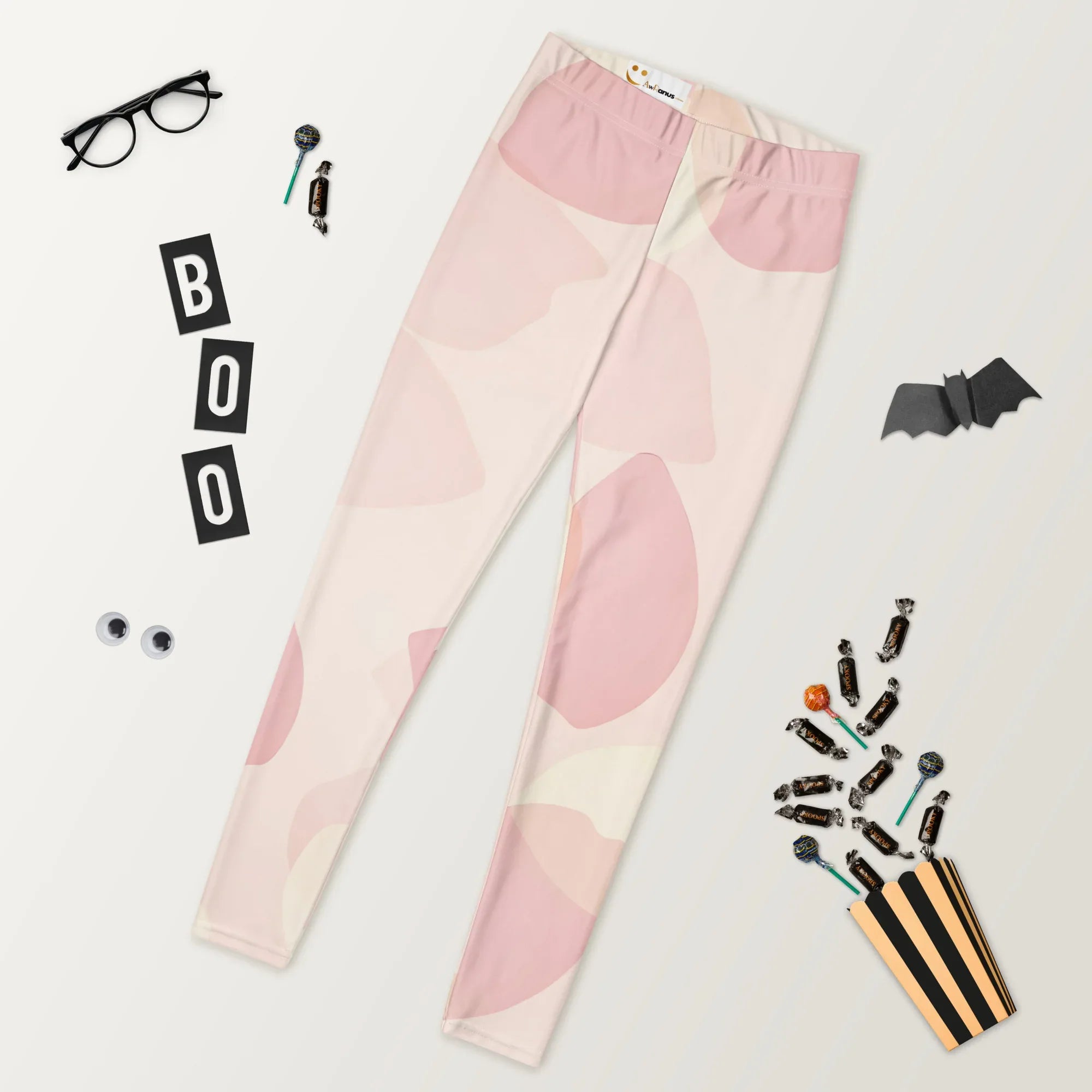 Leggings Leggings AwRans Clothing all-over-print-leggings-white-front-687e240aad336