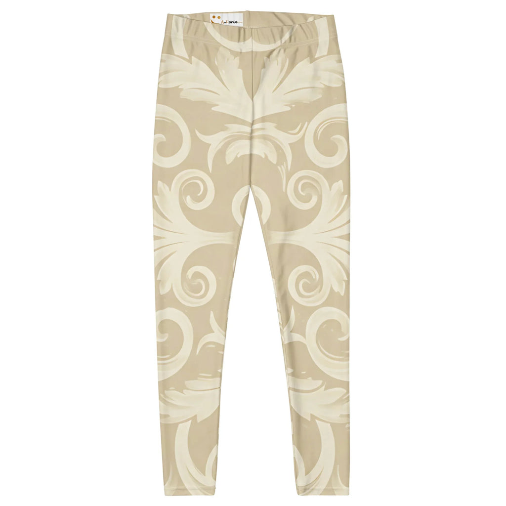 Leggings Leggings AwRans Clothing all-over-print-leggings-white-front-687f6c793718c
