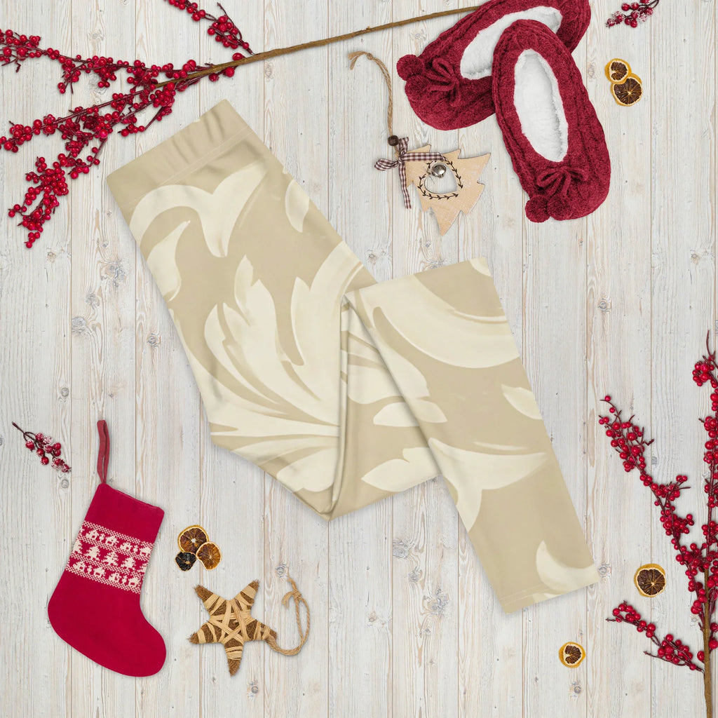Leggings Leggings AwRans Clothing all-over-print-leggings-white-front-687f6c79372b8