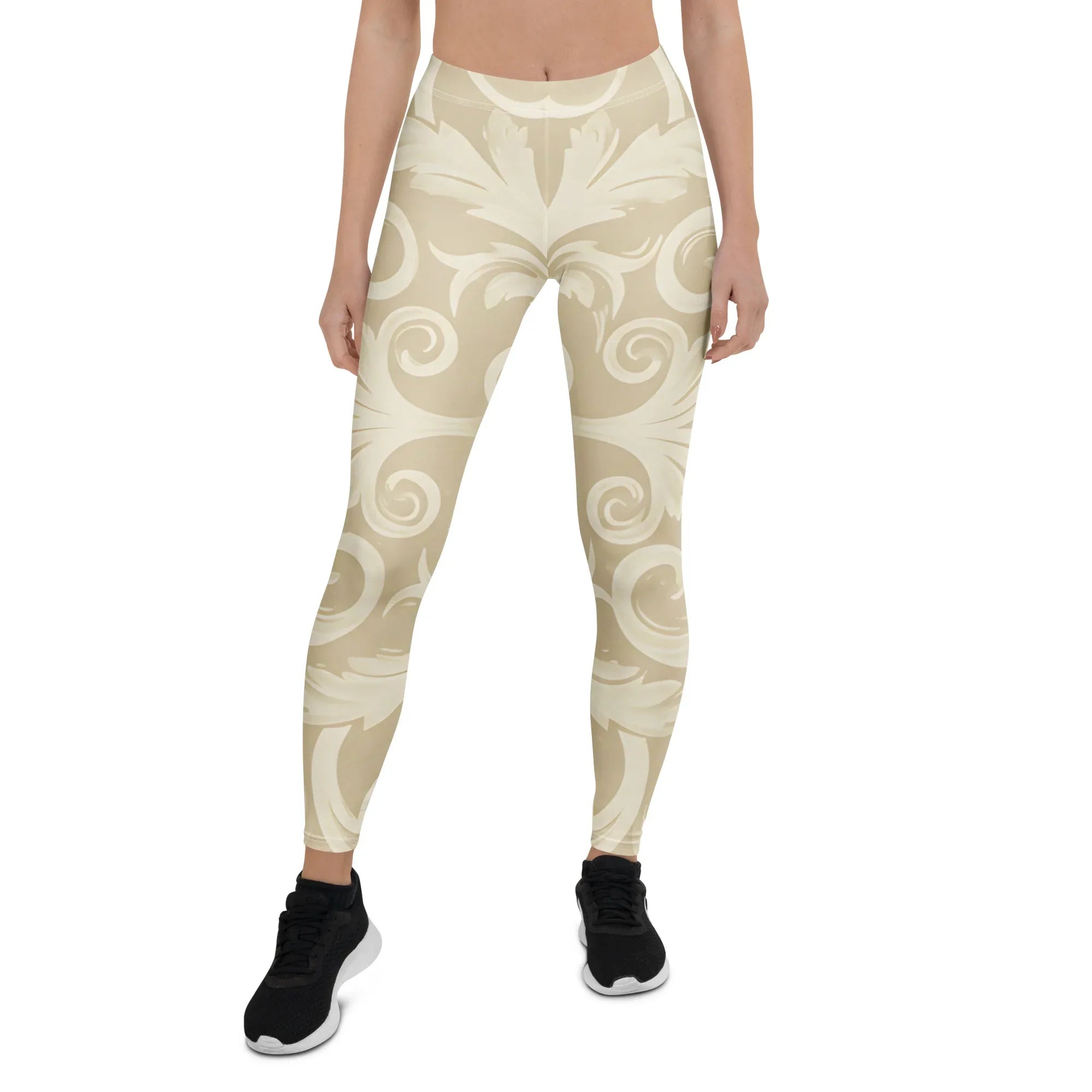 Leggings Leggings AwRans Clothing all-over-print-leggings-white-front-687f6c79377a1