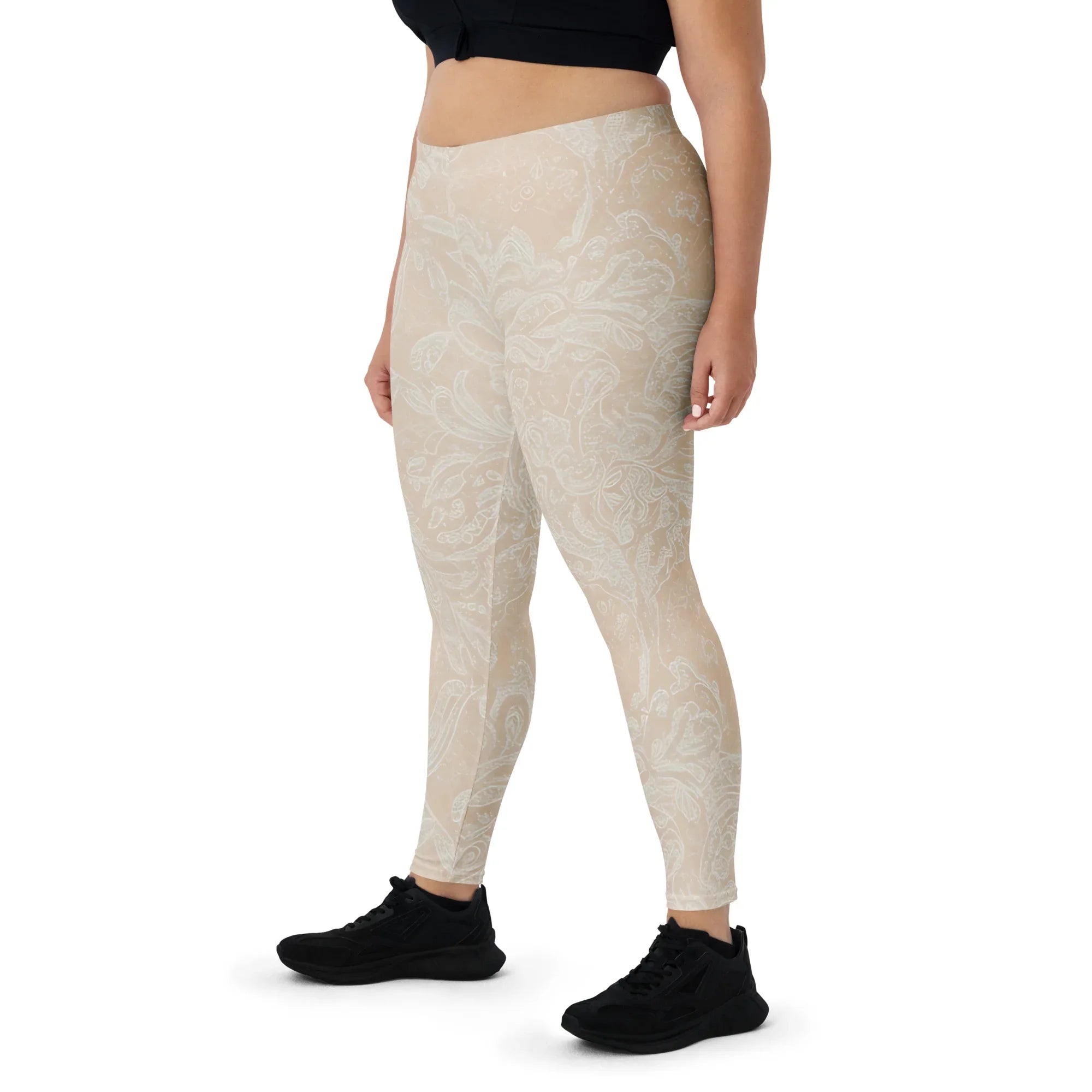 Leggings Leggings AwRans Clothing all-over-print-leggings-white-front-687f6ced840b6