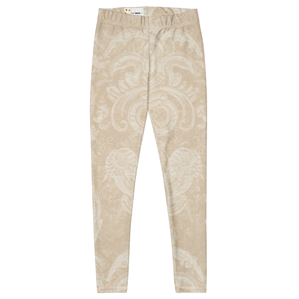 Leggings Leggings AwRans Clothing all-over-print-leggings-white-front-687f6d244e34a