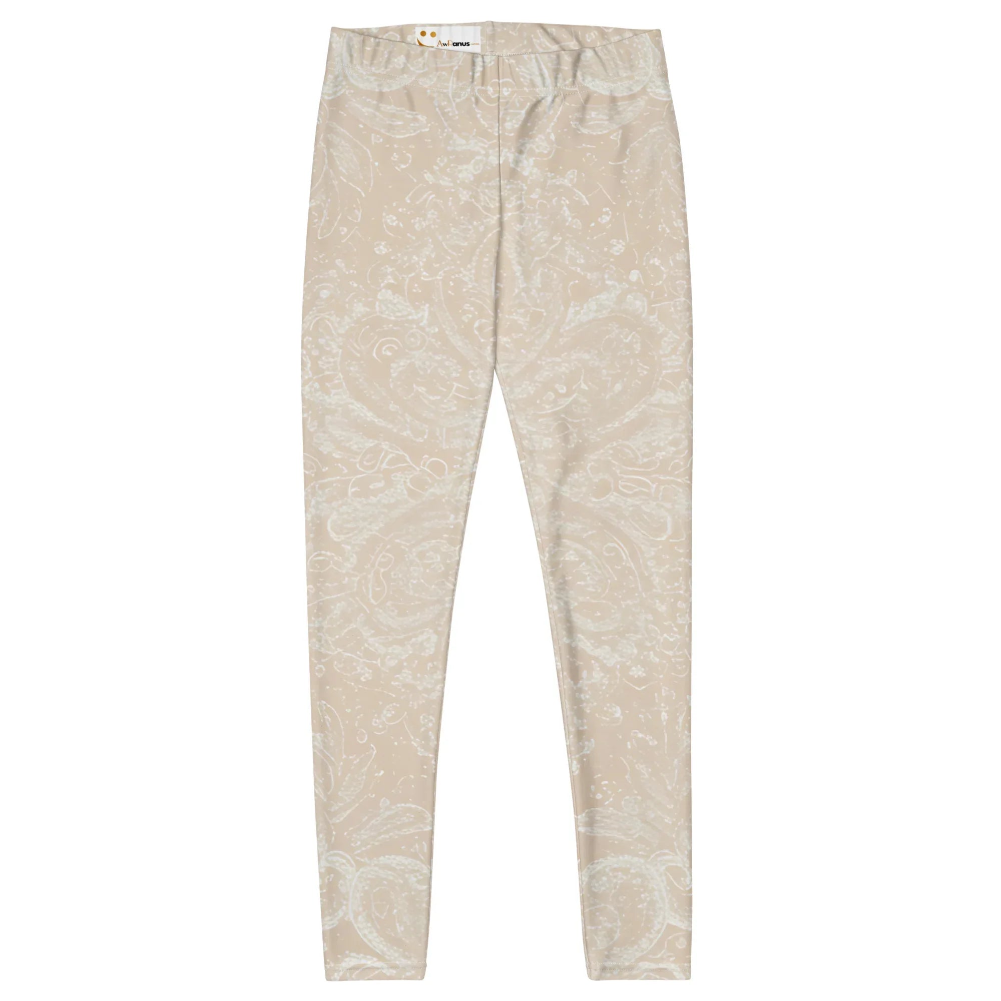 Leggings Leggings AwRans Clothing all-over-print-leggings-white-front-687f6d8003392