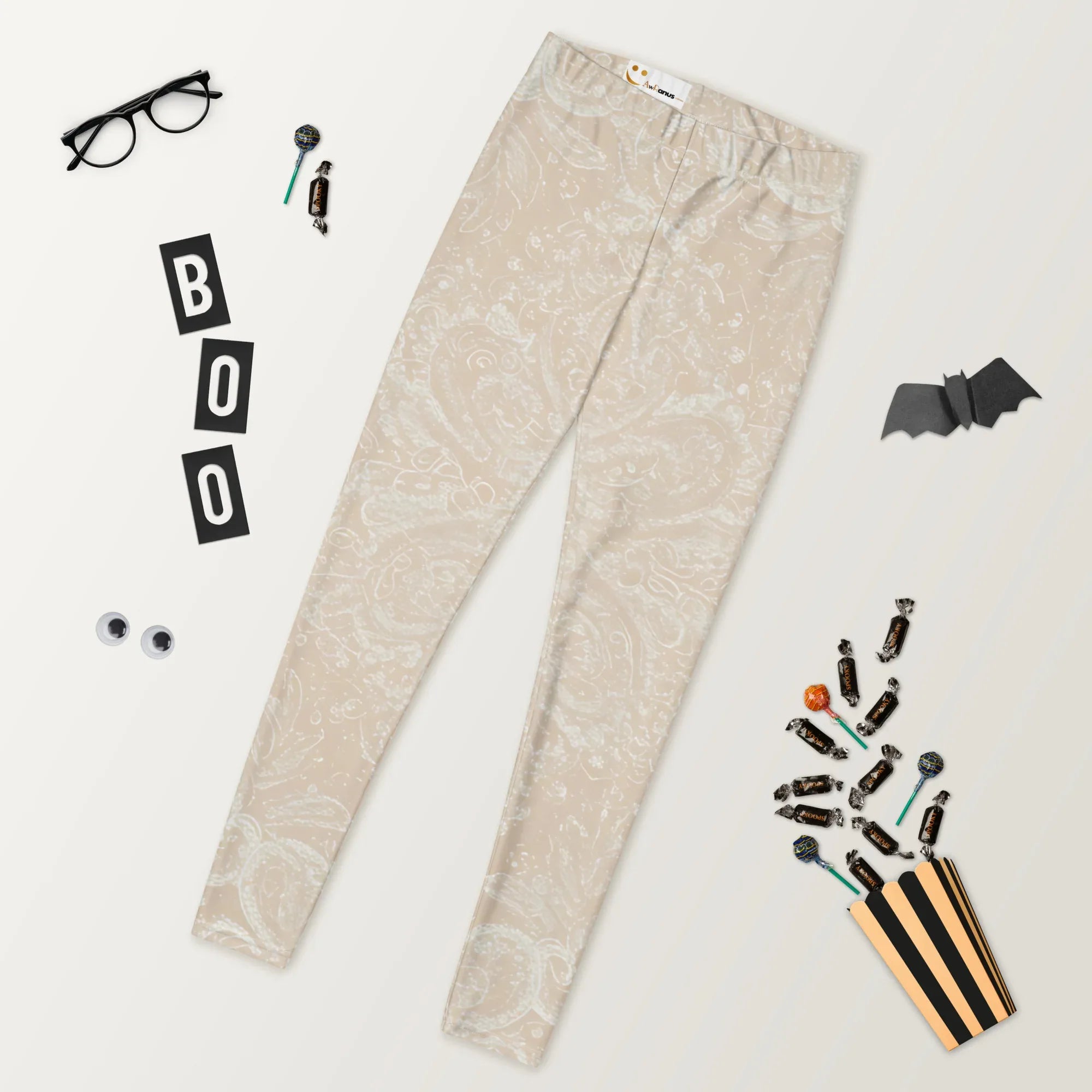 Leggings Leggings AwRans Clothing all-over-print-leggings-white-front-687f6d80035ce