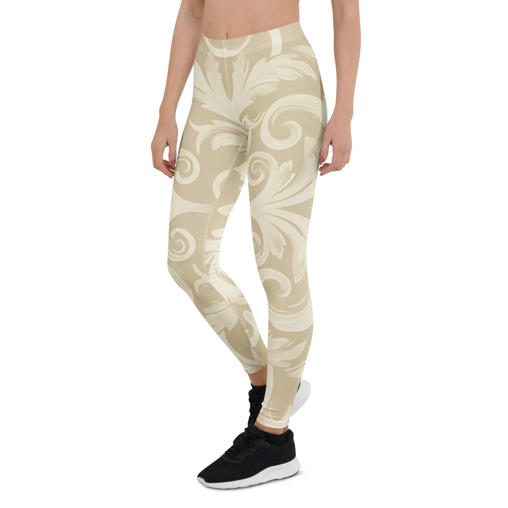 Leggings Leggings AwRans Clothing all-over-print-leggings-white-left-front-687f6c7937679