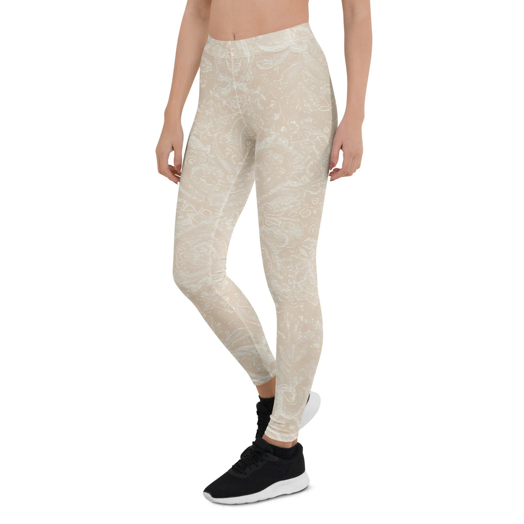Leggings Leggings AwRans Clothing all-over-print-leggings-white-left-front-687f6d8003809