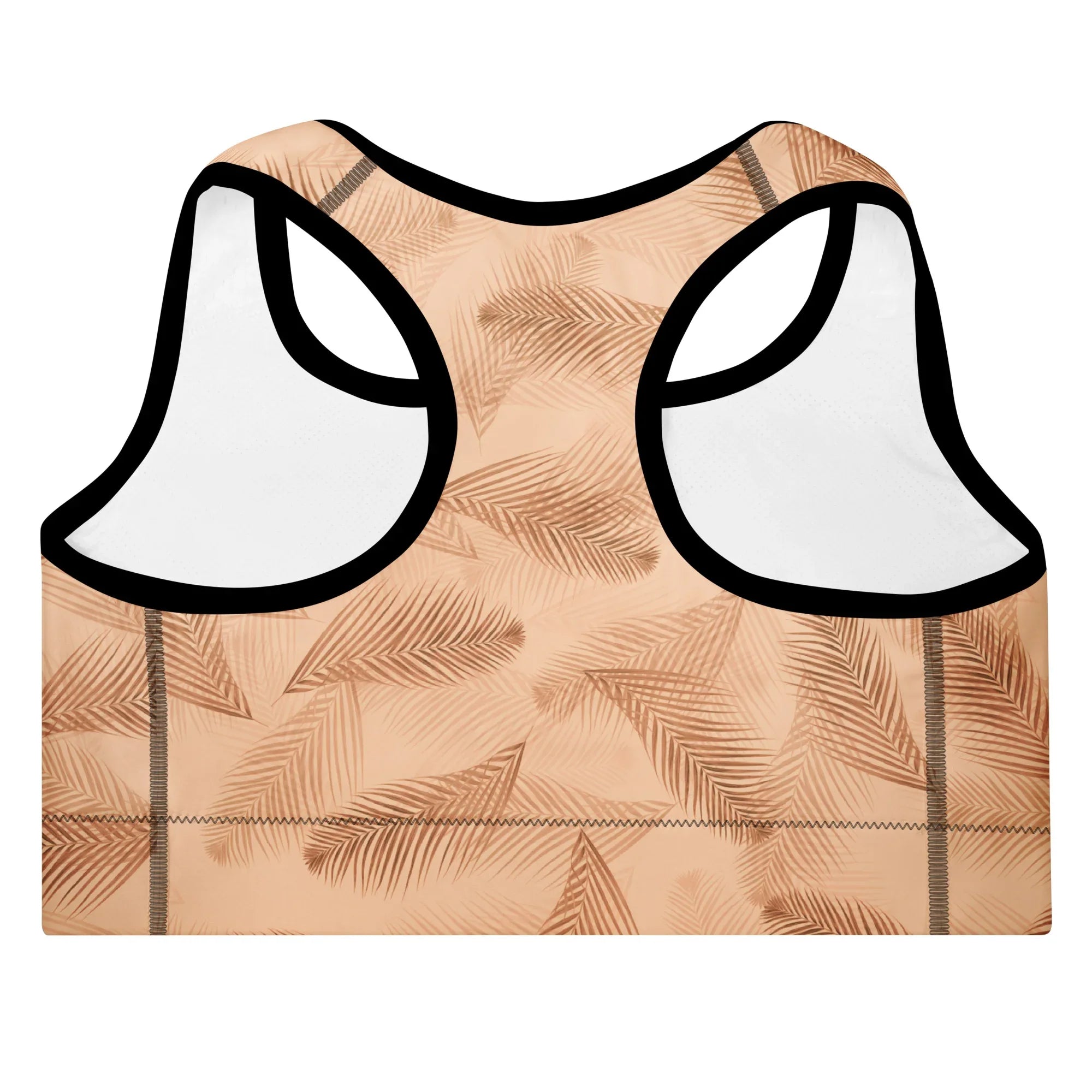 Padded Sports Bra Sports Bra AwRans Clothing all-over-print-padded-sports-bra-black-back-67ec0861c10b3