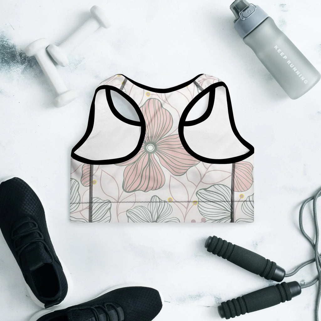 Padded Sports Bra Sports Bra AwRans Clothing all-over-print-padded-sports-bra-black-back-67ec096524d49