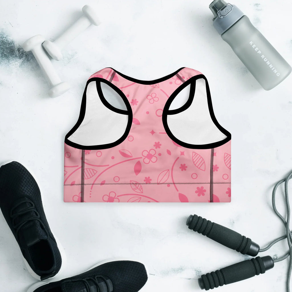 Padded Sports Bra Sports Bra AwRans Clothing all-over-print-padded-sports-bra-black-back-67ec0be0c35d7