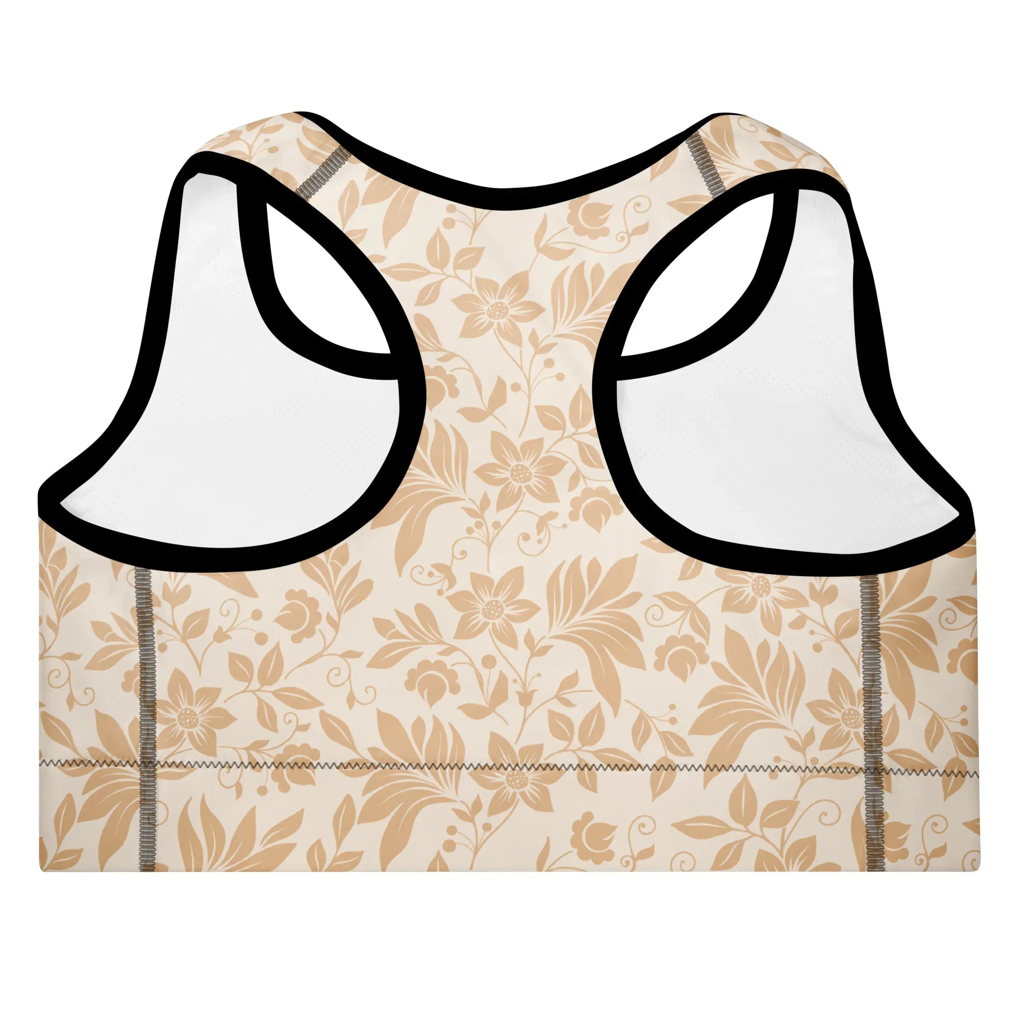 Padded Sports Bra Sports Bra AwRans Clothing all-over-print-padded-sports-bra-black-back-67ec0cec29532