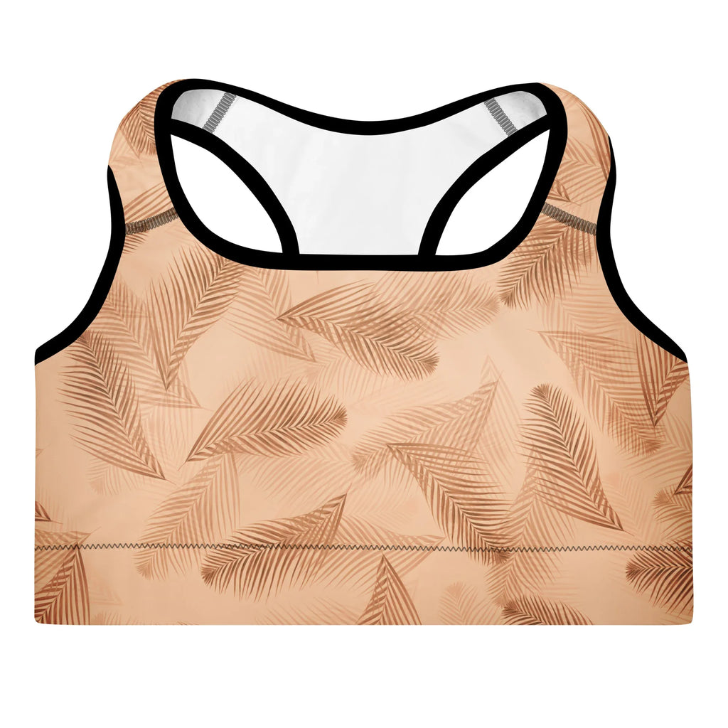 Padded Sports Bra Sports Bra AwRans Clothing all-over-print-padded-sports-bra-black-front-67ec0861c19e9