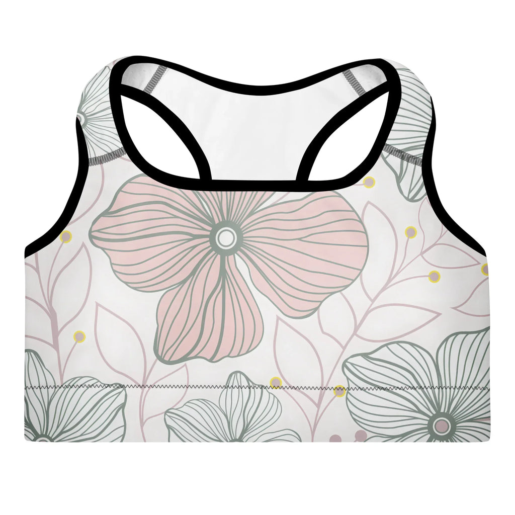 Padded Sports Bra Sports Bra AwRans Clothing all-over-print-padded-sports-bra-black-front-67ec0965259a5