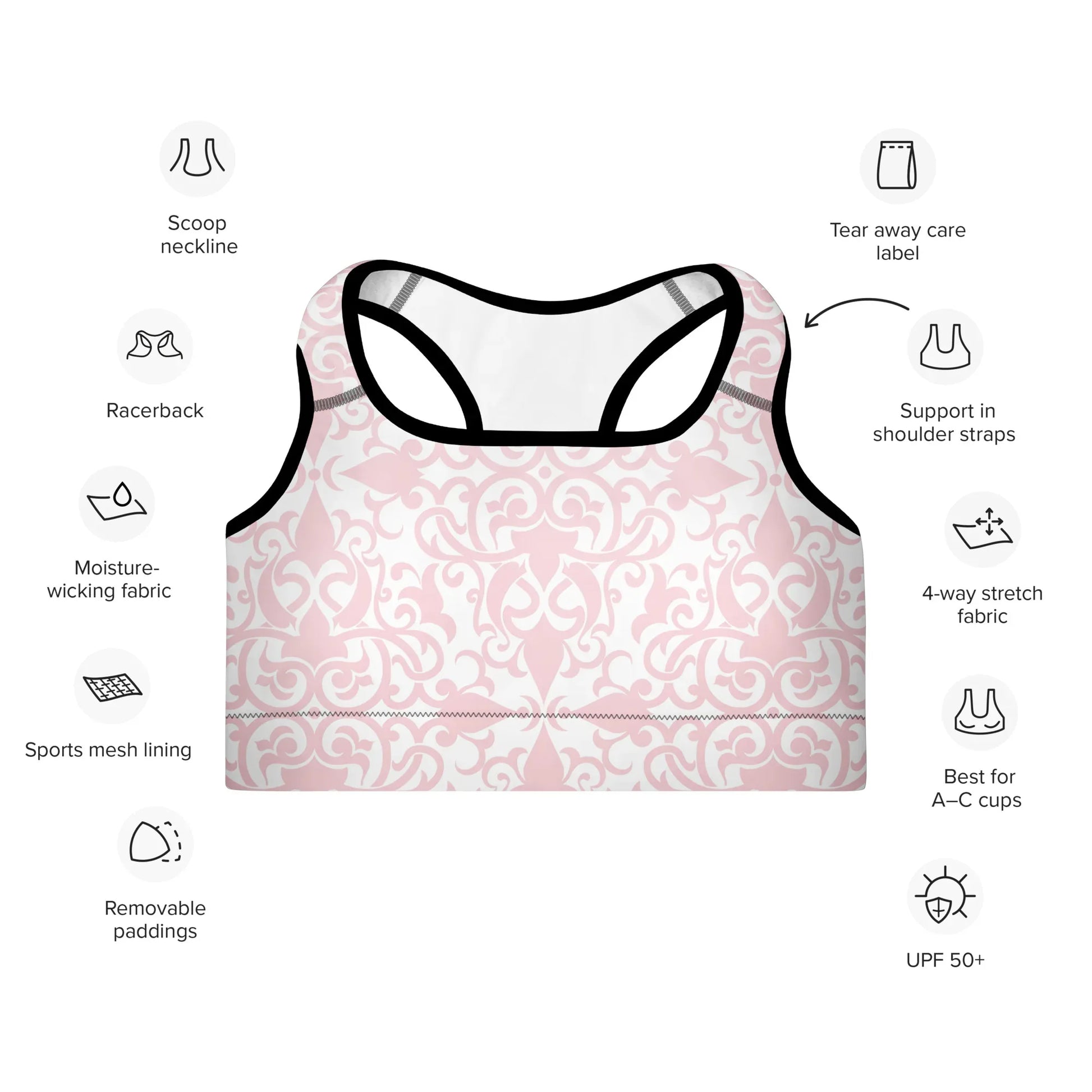 Padded Sports Bra - AwRans Clothing