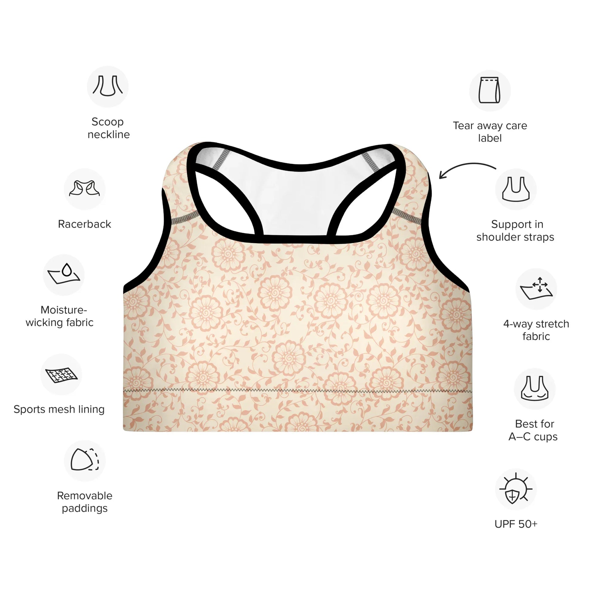 Padded Sports Bra - AwRans Clothing
