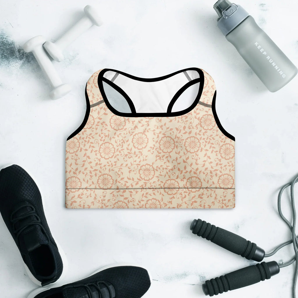 Padded Sports Bra Sports Bra AwRans Clothing all-over-print-padded-sports-bra-black-front-67ec0c6ba56f5