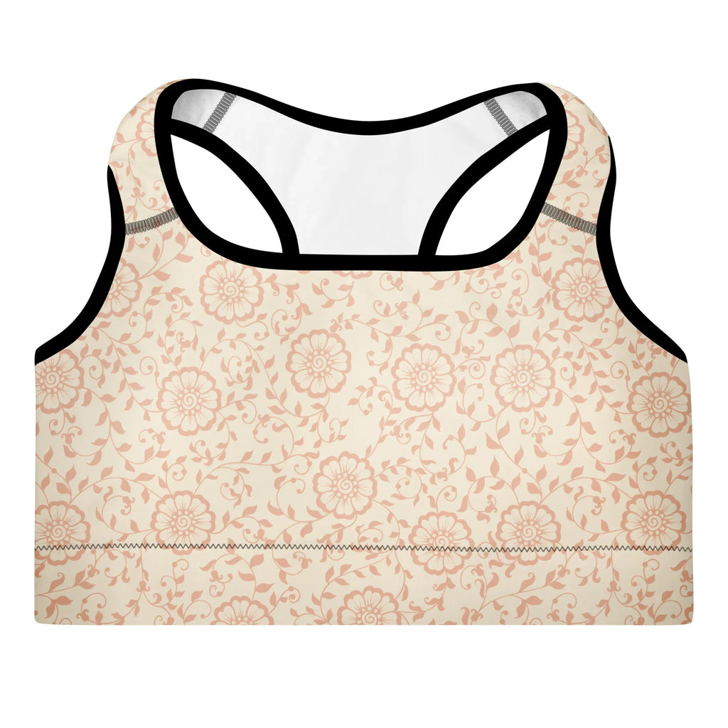 Padded Sports Bra Sports Bra AwRans Clothing all-over-print-padded-sports-bra-black-front-67ec0c6ba5c79