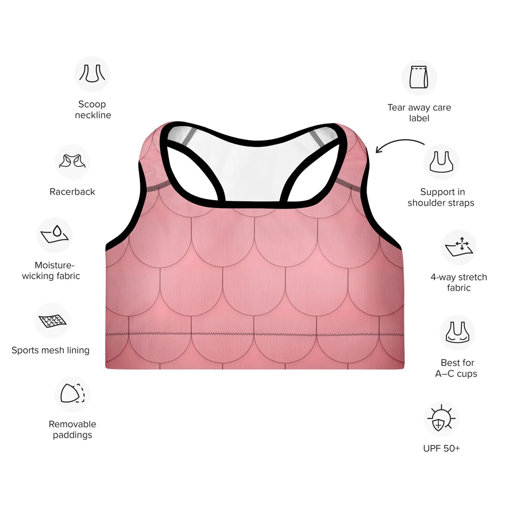 Padded Sports Bra Sports Bra AwRans Clothing all-over-print-padded-sports-bra-black-front-67ec0df0a2c36