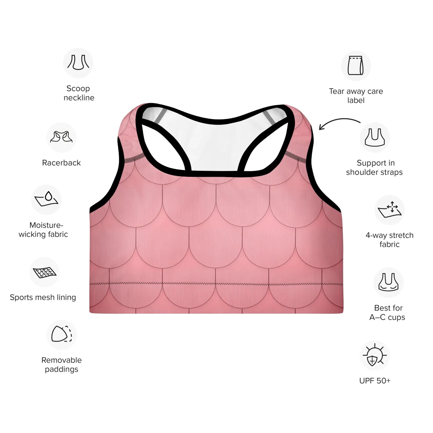 Padded Sports Bra - AwRans Clothing