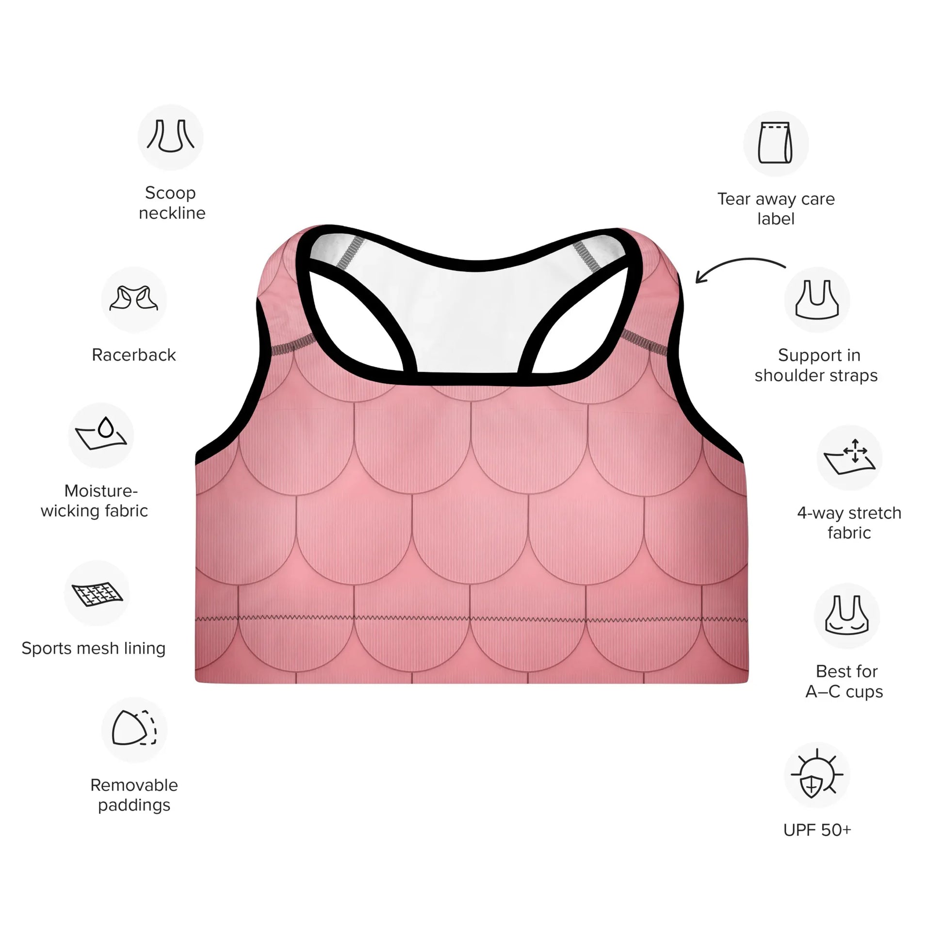 Padded Sports Bra - AwRans Clothing