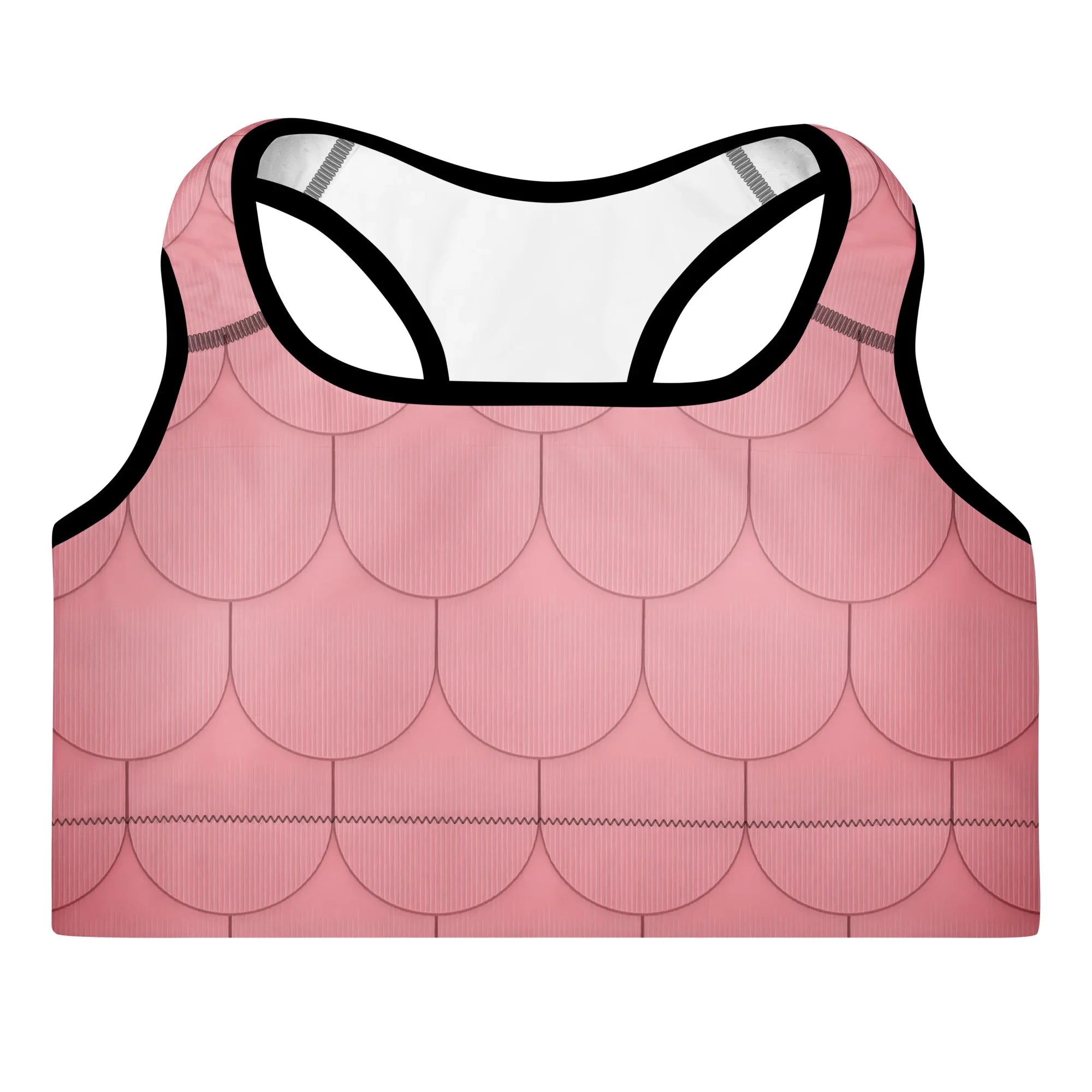 Padded Sports Bra Sports Bra AwRans Clothing all-over-print-padded-sports-bra-black-front-67ec0df0a350a