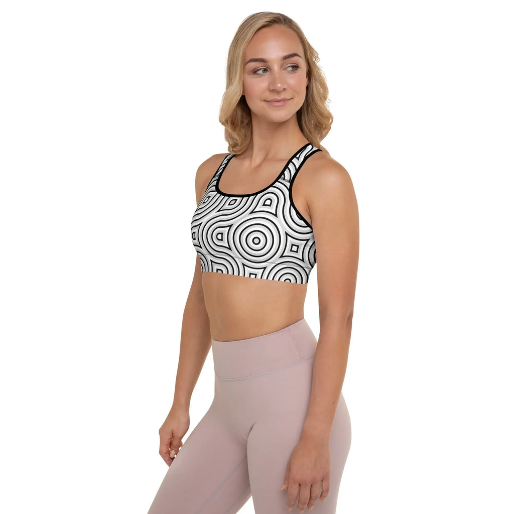 Padded Sports Bra Sports Bra AwRans Clothing all-over-print-padded-sports-bra-black-left-67ec08e3dab5c