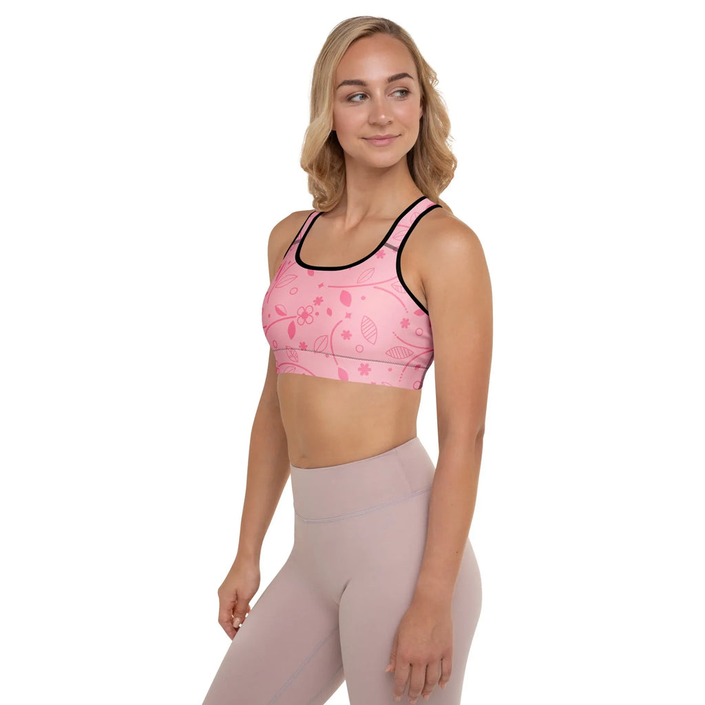Padded Sports Bra Sports Bra AwRans Clothing all-over-print-padded-sports-bra-black-left-67ec0be0c3d9c